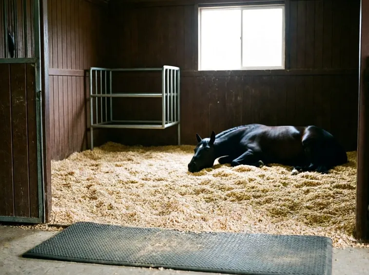 Una buona lettiera aiuta il cavallo a riposare meglio