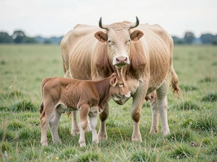 Mucca con vitellino