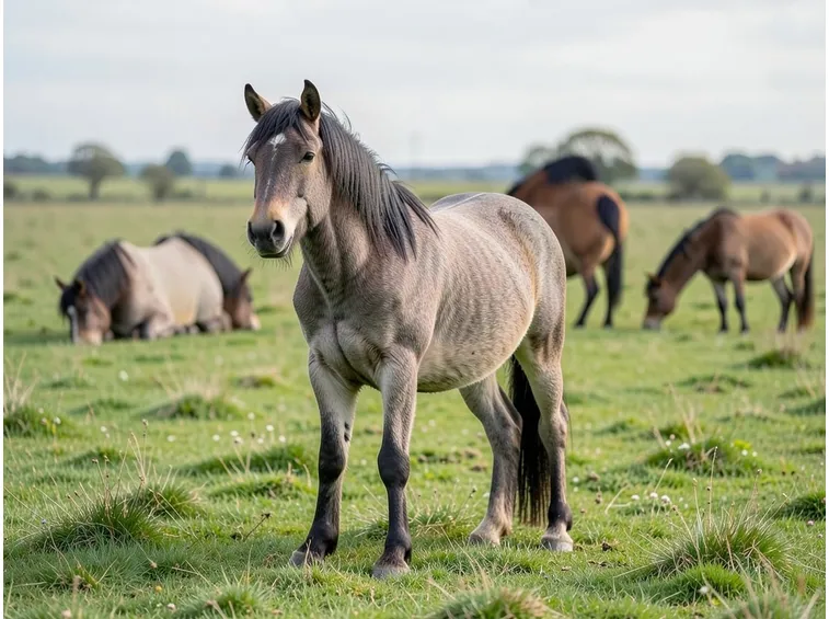 Mandria di Exmoor al pascolo