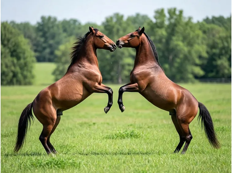 Stalloni Mustang in lotta