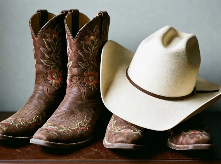 Stivali e cappello da cowboy
