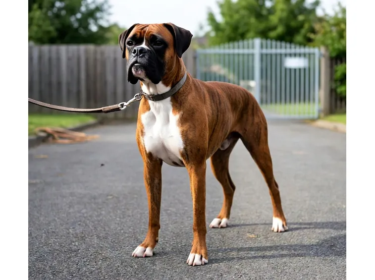 Esemplare di boxer tigrato