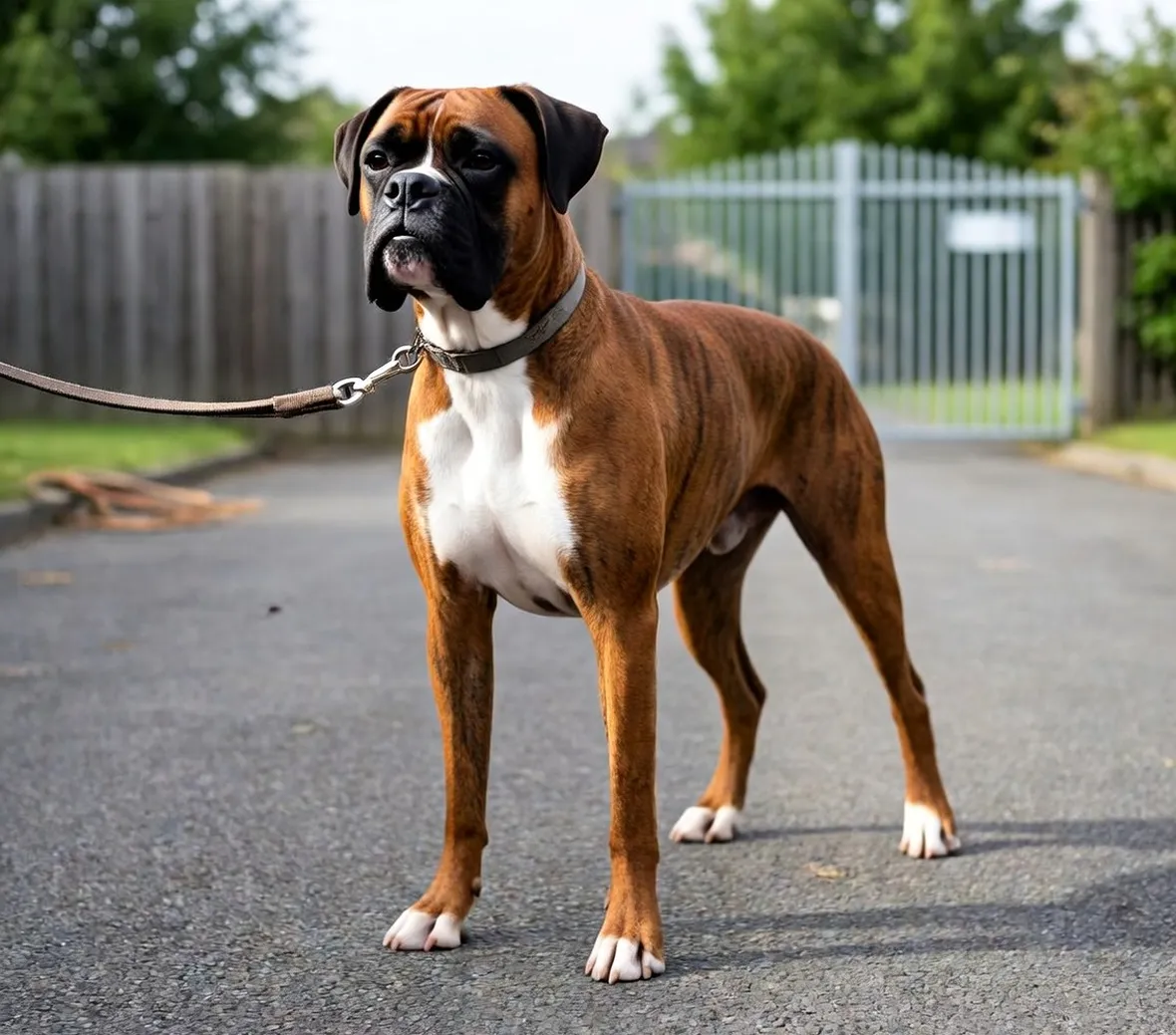 Esemplare di boxer tigrato