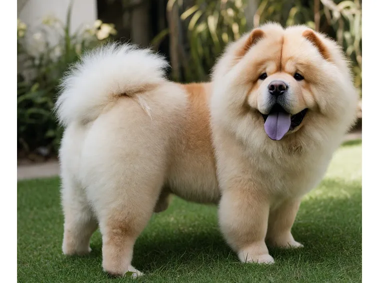 maschio di chow chow dal pelo chiaro