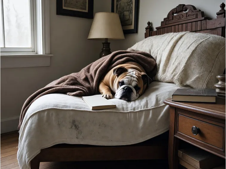 bulldog che dorme