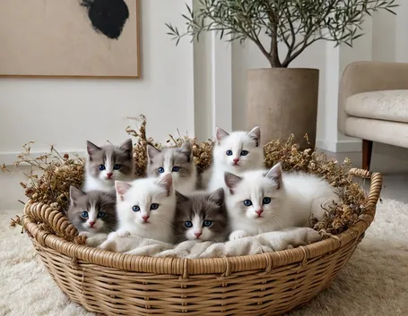 Una splendida cucciolata di gatti