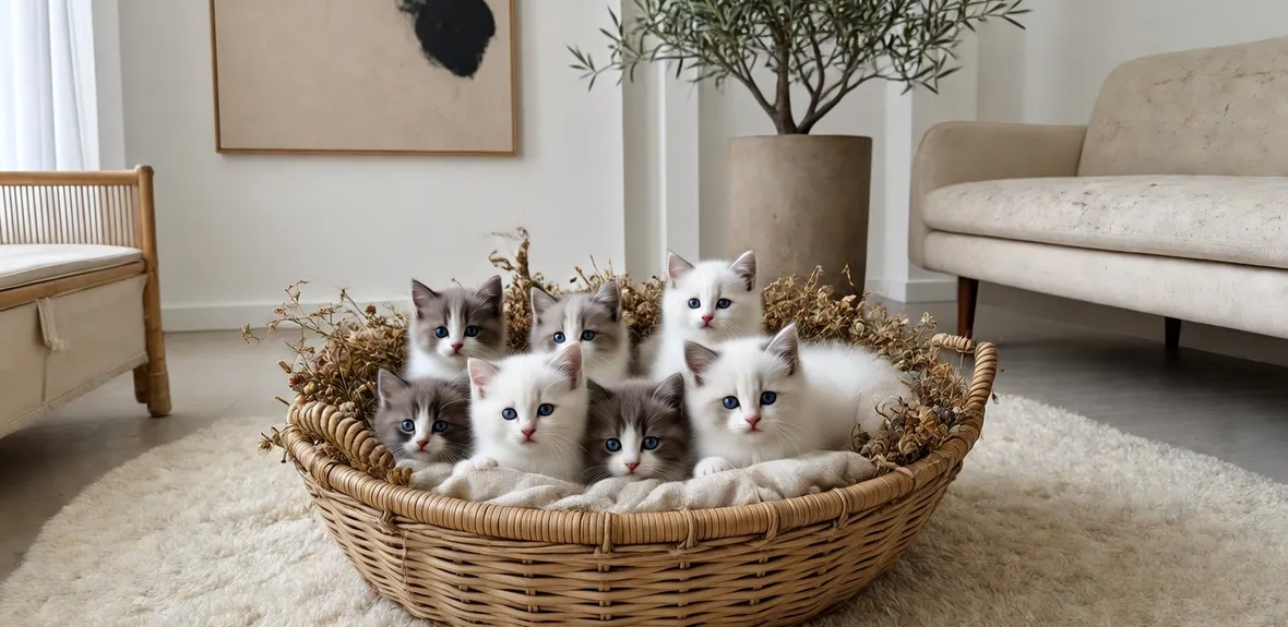 Una splendida cucciolata di gatti