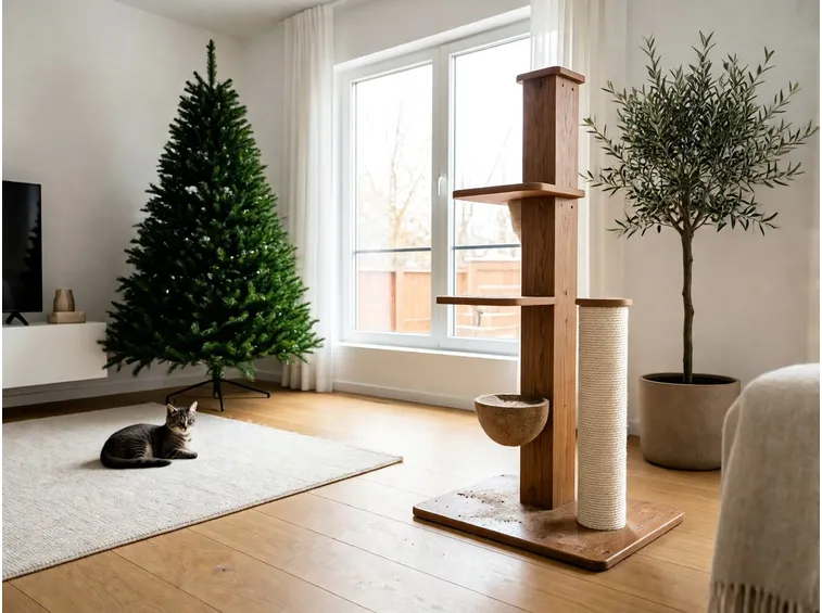 Abituare il micio all'albero e offrirgli un posto migliore dove salire