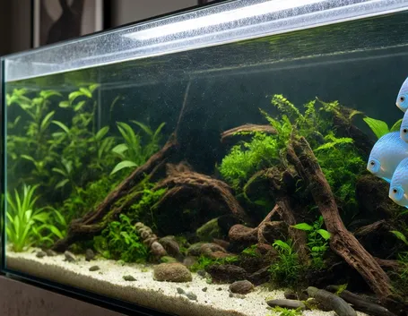 Acquario con vegetazione