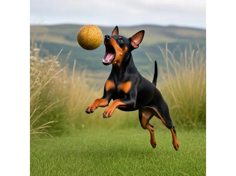 Pinscher Nano gioca