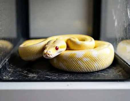 pitone reale albino