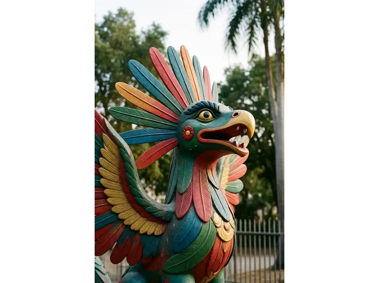 statua serpente piumato